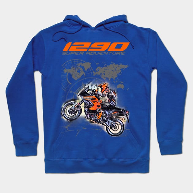 1290 Super Adventure Rider Hoodie by EvolutionMotoarte